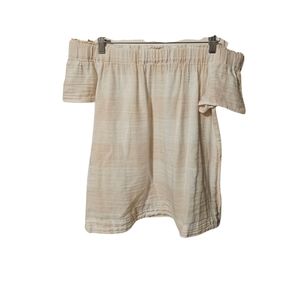 Cloth & Stone off the shoulder striped top size medium